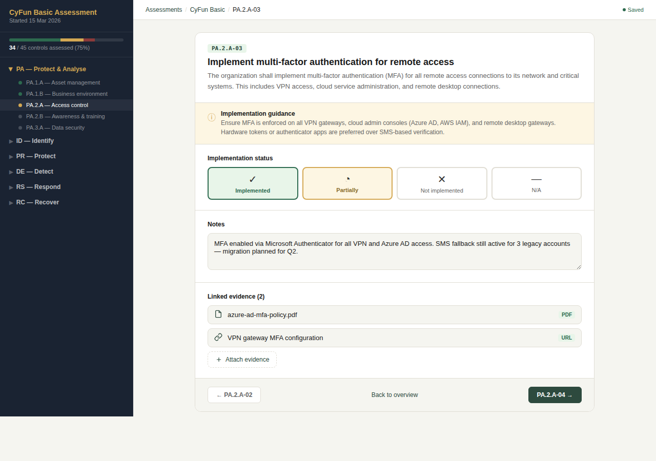 Begeleide CyFun-beoordeling